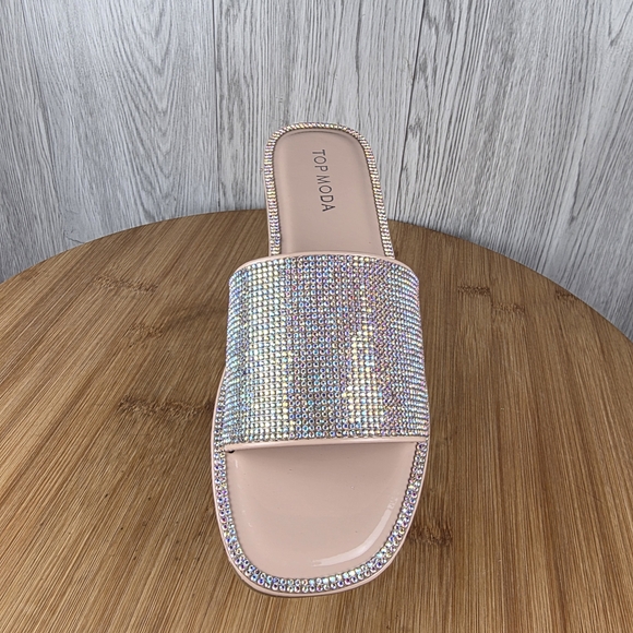 Womens Rhinestone Sandals - Picture 4 of 11
